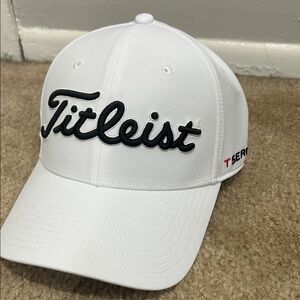 Titleist White and Black Golf Cap NEW T SERIES LOGO